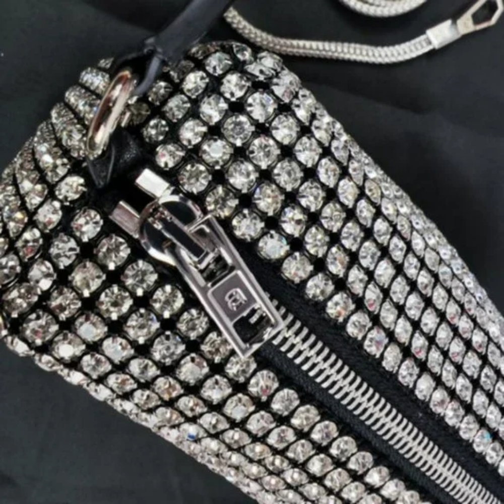 alexanderwang heiress pouch in rhinestone mesh - Picture 3 of 4